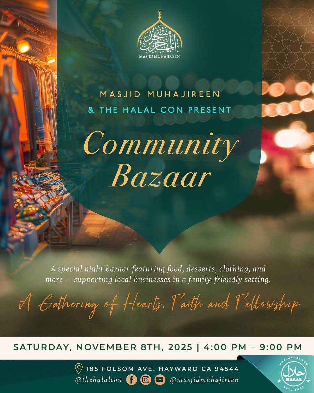 Masjid Muhajireen & The Halal Con Present Community Bazaar
